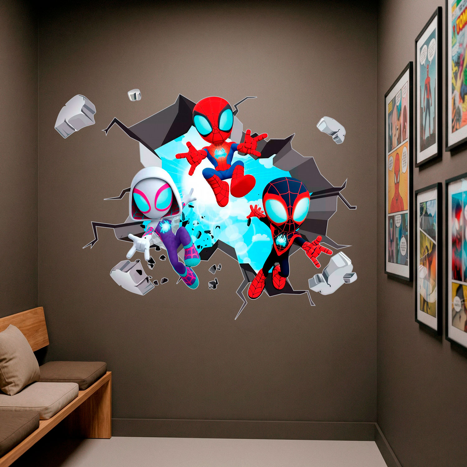 Vinilos Infantiles: Agujero de pared Spider-Verse