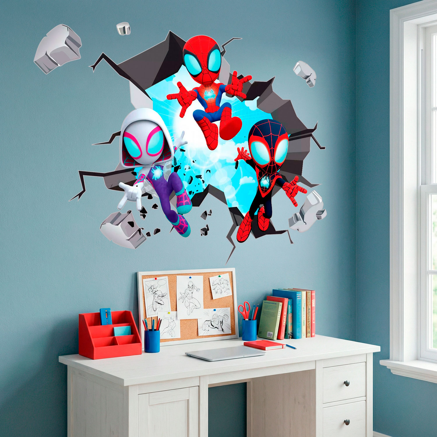 Vinilos Infantiles: Agujero de pared Spider-Verse