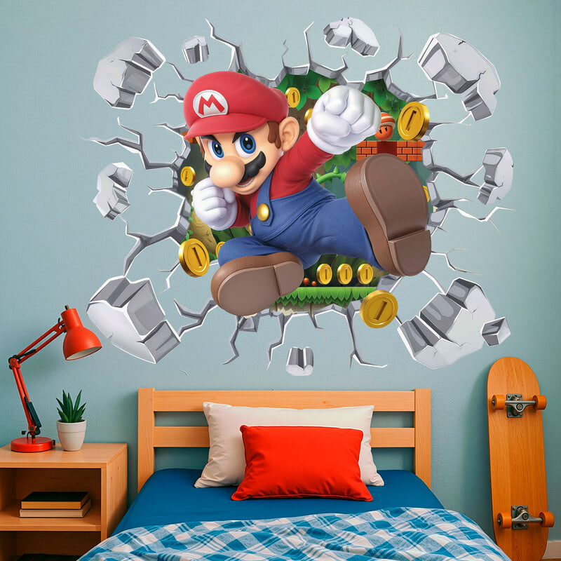 Vinilos Infantiles: Agujero de pared Super Mario