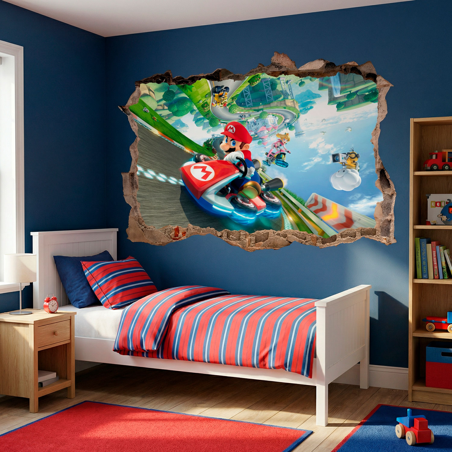 Vinilos Infantiles: Agujero de pared Mario Kart