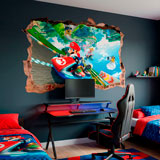 Vinilos Infantiles: Agujero de pared Mario Kart 4