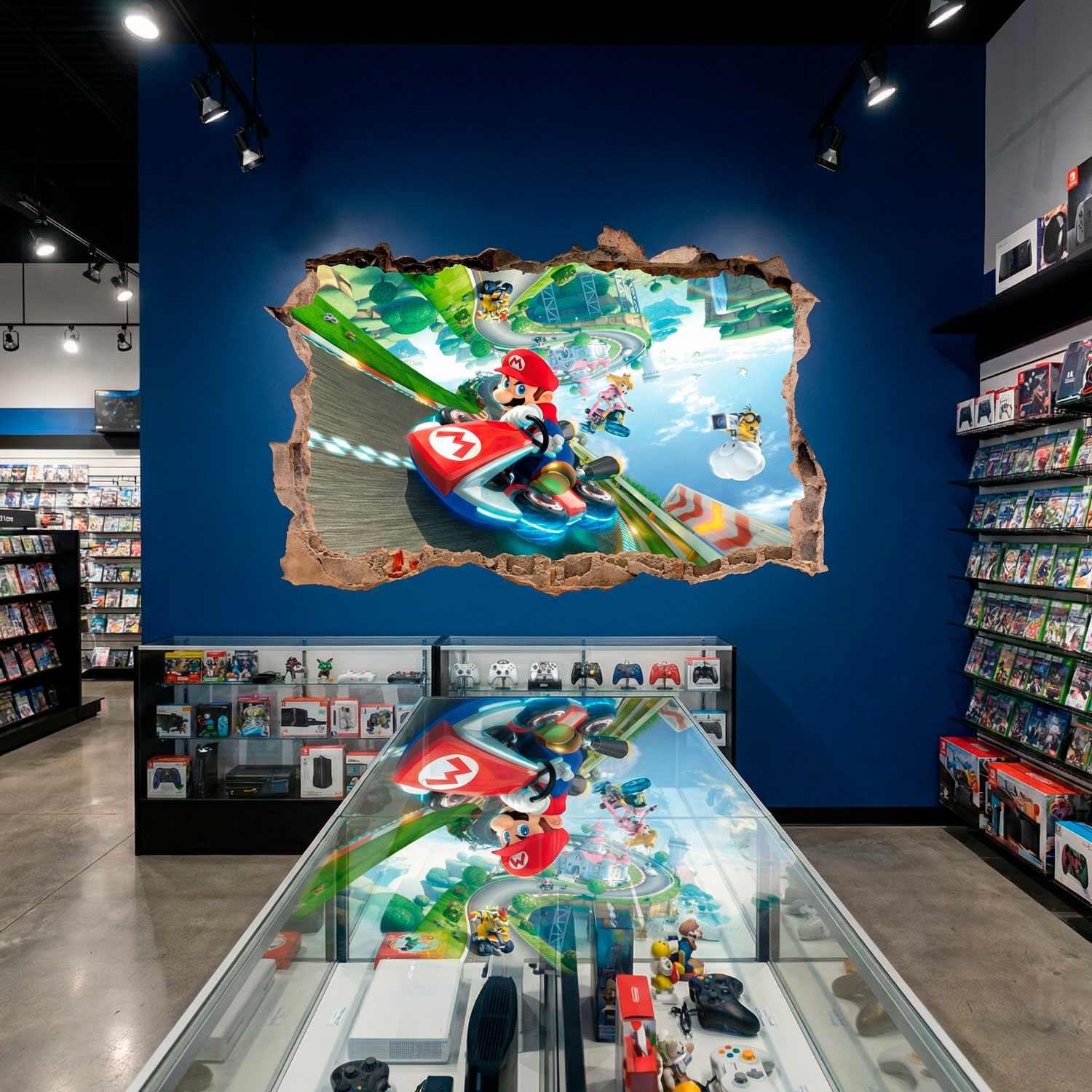 Vinilos Infantiles: Agujero de pared Mario Kart