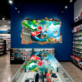 Vinilos Infantiles: Agujero de pared Mario Kart 25