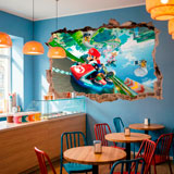 Vinilos Infantiles: Agujero de pared Mario Kart 27