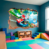 Vinilos Infantiles: Agujero de pared Mario Kart 28