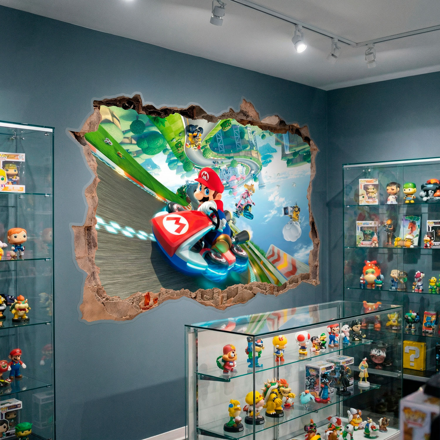 Vinilos Infantiles: Agujero de pared Mario Kart