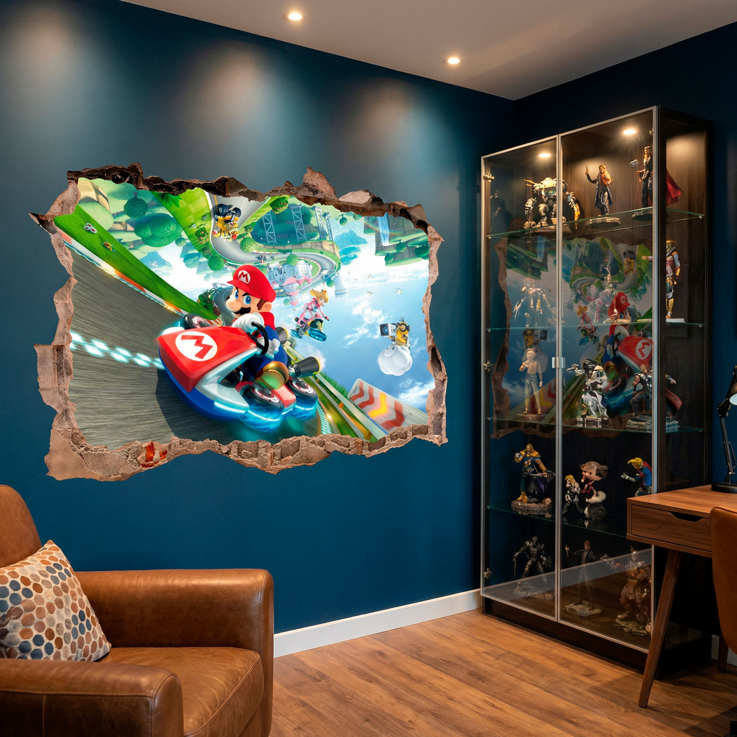 Vinilos Infantiles: Agujero de pared Mario Kart