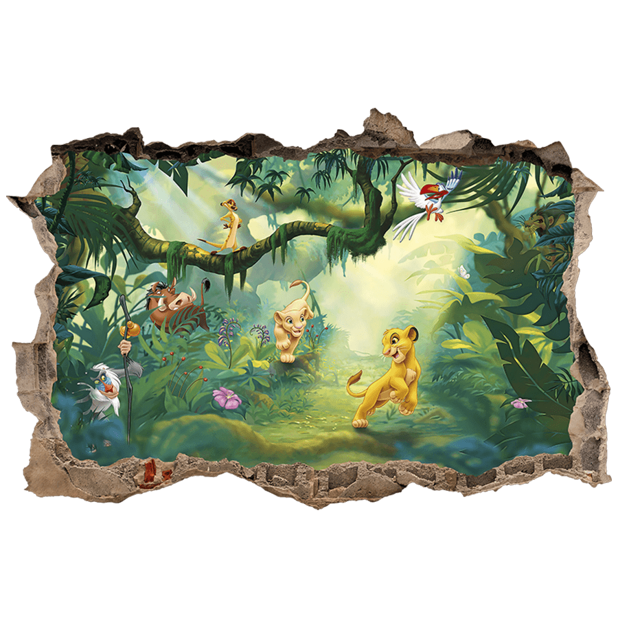 Vinilos Infantiles: Agujero de pared El Rey León