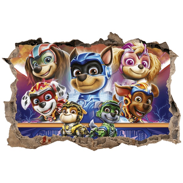 Vinilos Infantiles: Agujero de pared Patrulla Canina