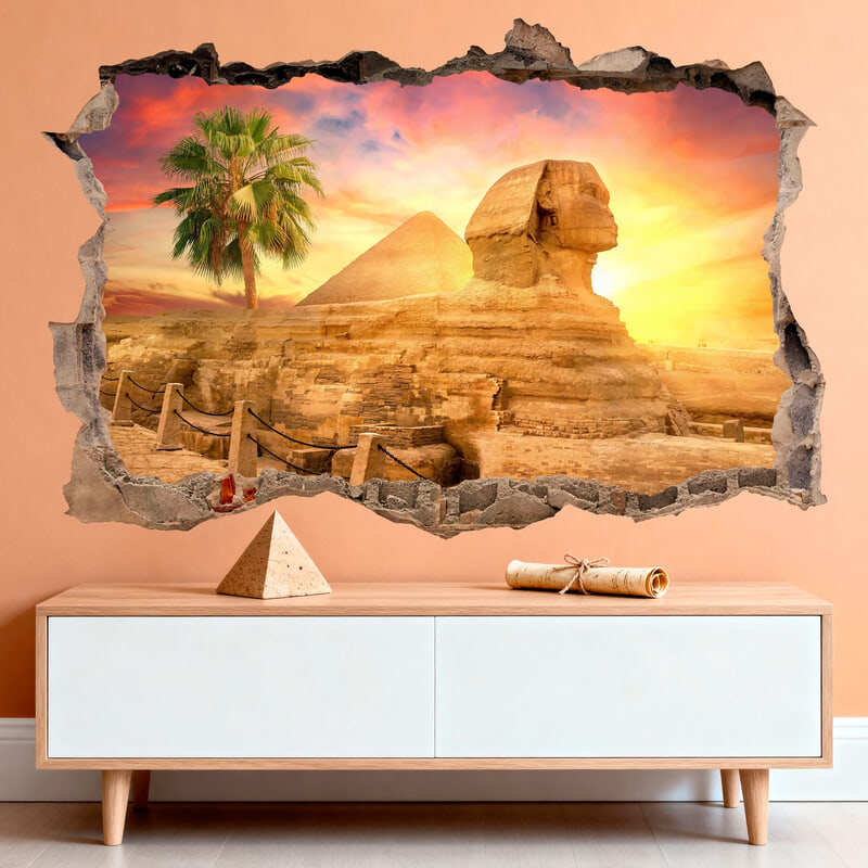 Vinilos Decorativos: Agujero de pared Esfinge de Egipto
