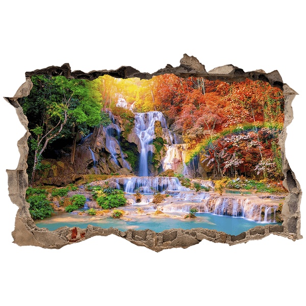 Vinilos Decorativos: Agujero de pared Cascada Tropical