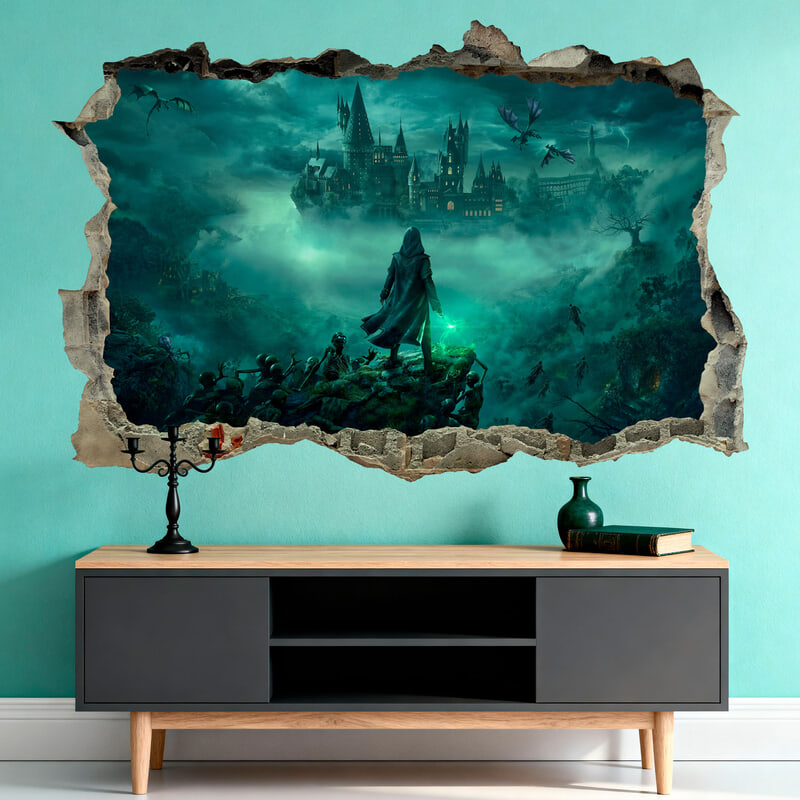 Vinilos Decorativos: Agujero de pared Escuela de Magia Harry Potter