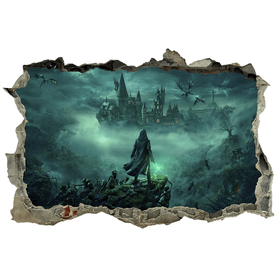 Vinilos Decorativos: Agujero de pared Escuela de Magia Harry Potter