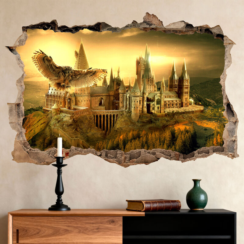 Vinilos Decorativos: Agujero Castillo de Magia Hogwarts Harry Potter