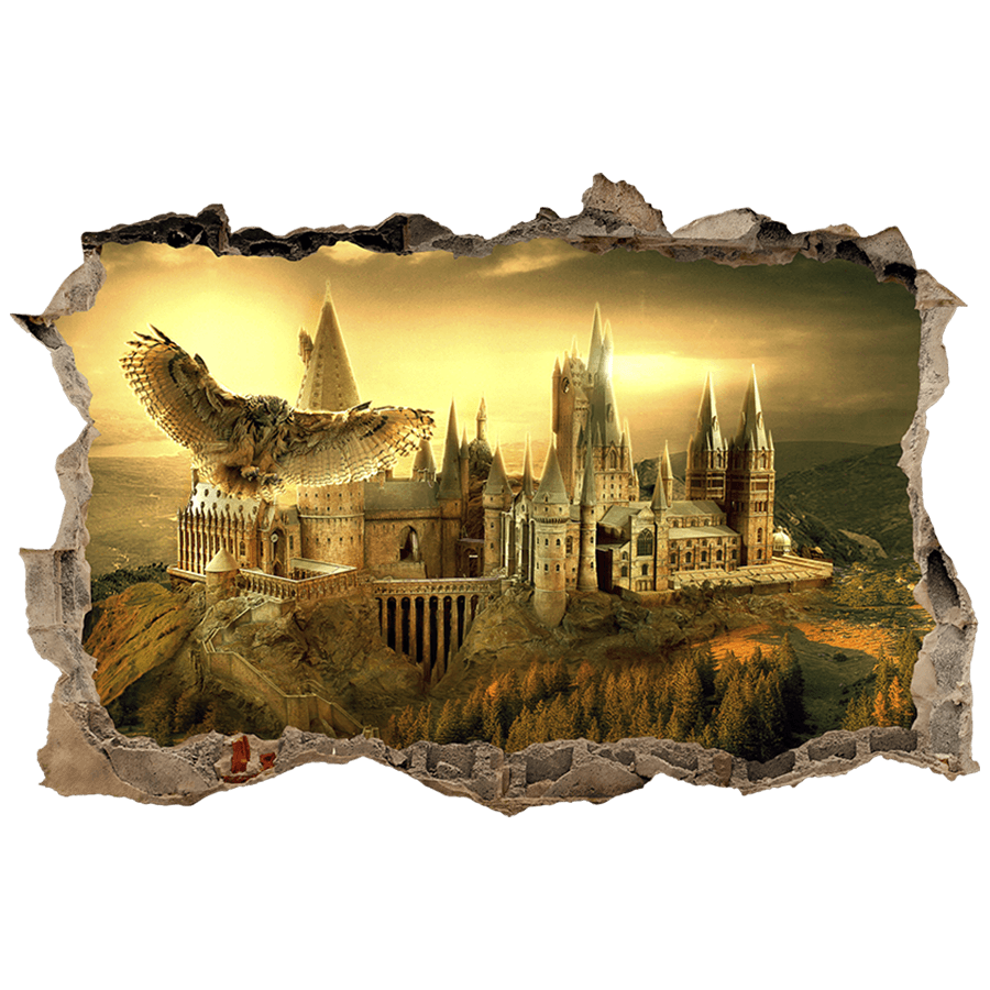Vinilos Decorativos: Agujero Castillo de Magia Hogwarts Harry Potter