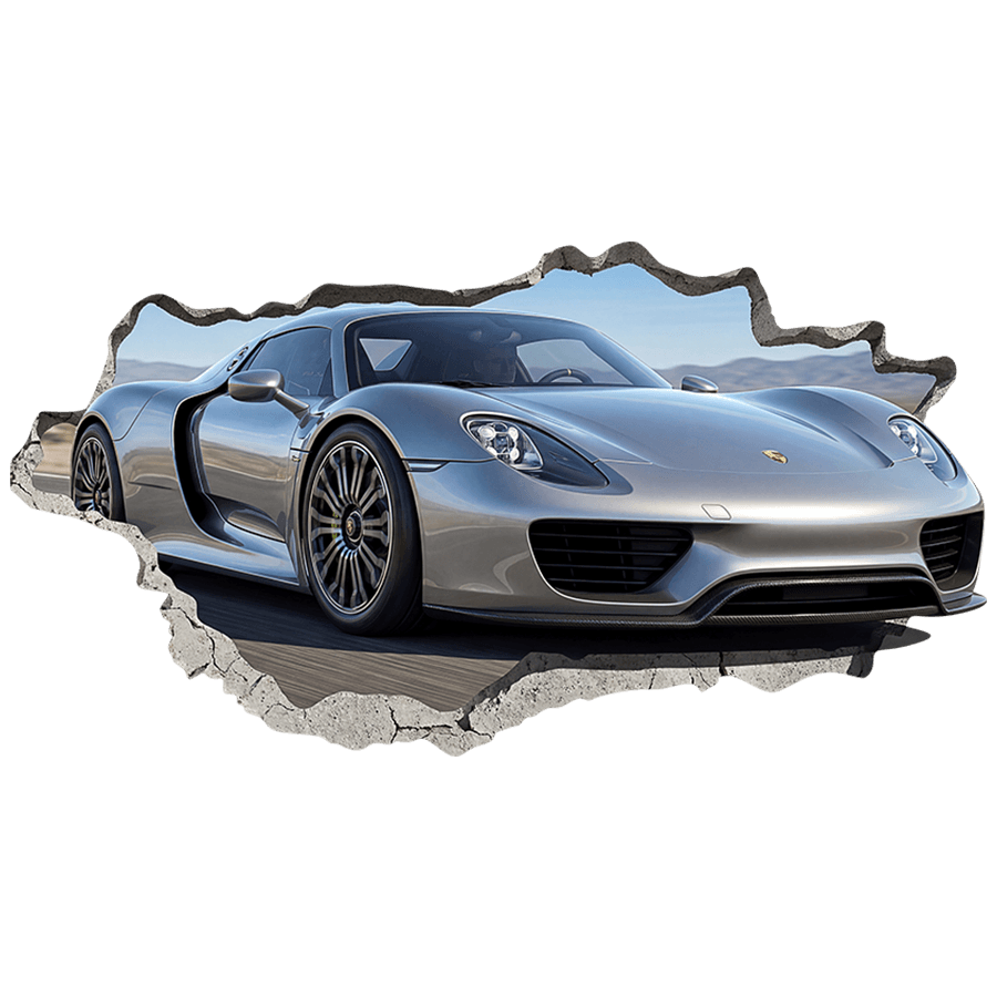 Vinilos Decorativos: Agujero de Muro Porsche 918 Spyder