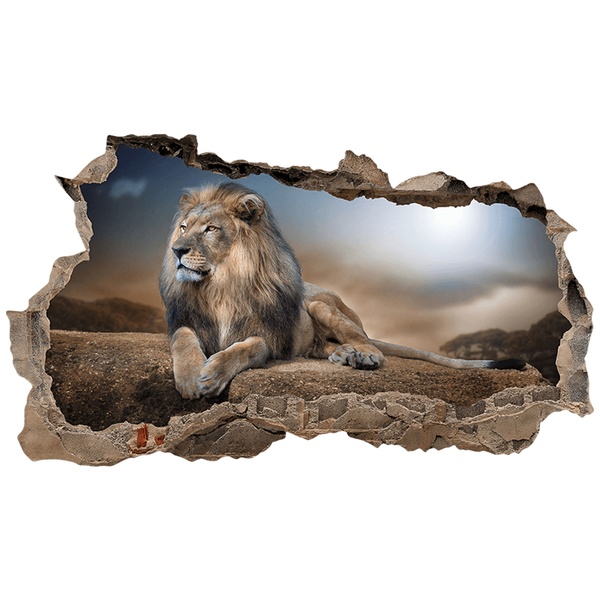 Vinilos Decorativos: Agujero de Muro León sobre la Roca