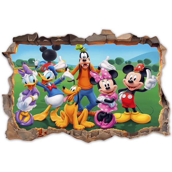 Vinilos Infantiles: Agujero de Muro Amigos Disney