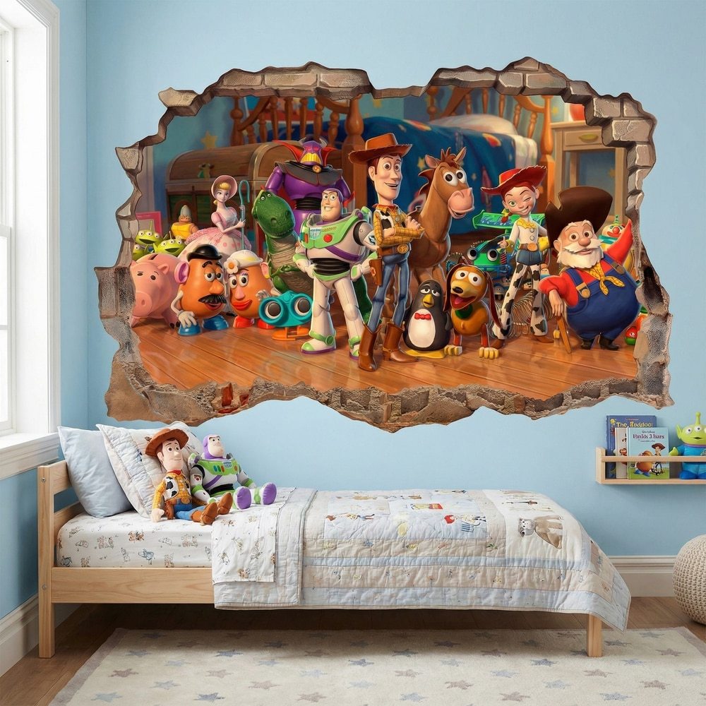 Vinilos Infantiles: Agujero de Muro Juguetes Toy Story