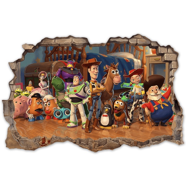 Vinilos Infantiles: Agujero de Muro Juguetes Toy Story