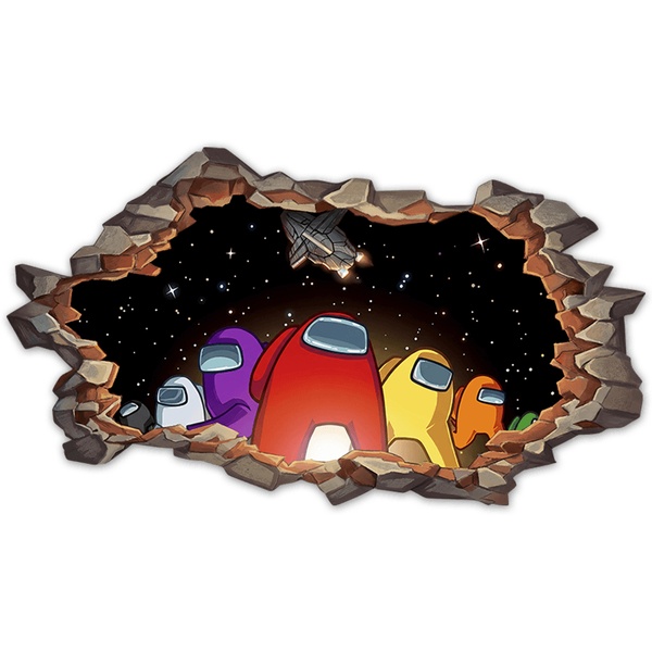 Vinilos Infantiles: Agujero de Muro Among Us