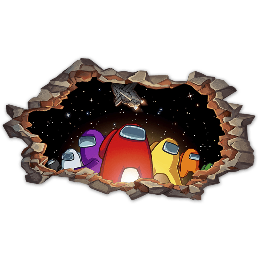 Vinilos Infantiles: Agujero de Muro Among Us