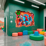 Vinilos Infantiles: Agujero de Muro S&uacute;per H&eacute;roes Marvel 13