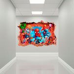 Vinilos Infantiles: Agujero de Muro S&uacute;per H&eacute;roes Marvel 16