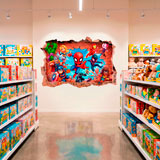 Vinilos Infantiles: Agujero de Muro S&uacute;per H&eacute;roes Marvel 17