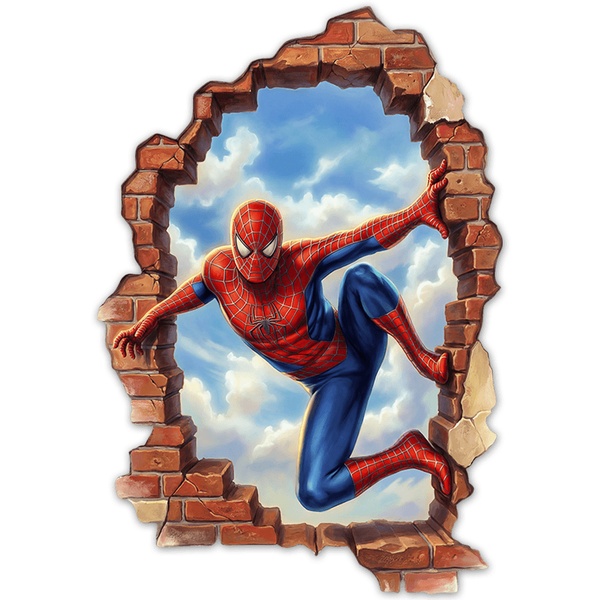 Vinilos Infantiles: Agujero de Muro Vertical Spider-Man
