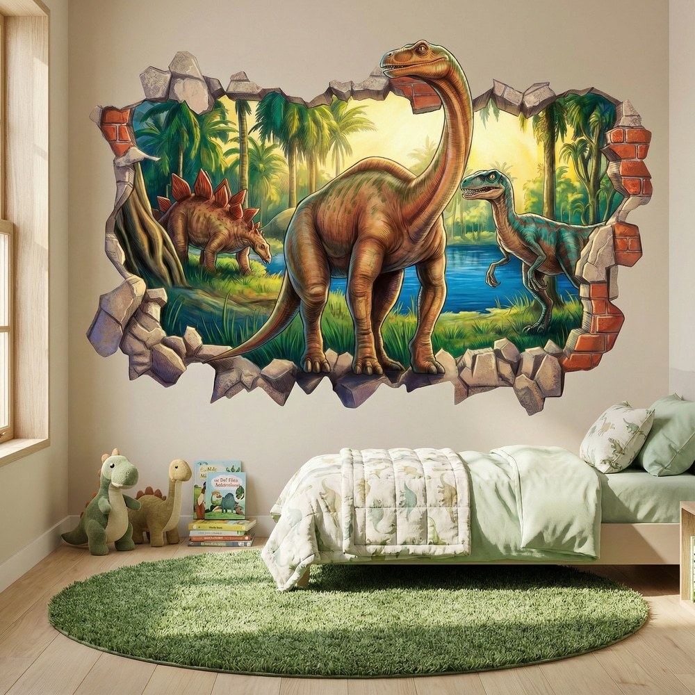 Vinilos Infantiles: Agujero de Muro Era de los Dinosaurios