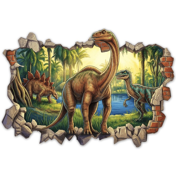 Vinilos Infantiles: Agujero de Muro Era de los Dinosaurios