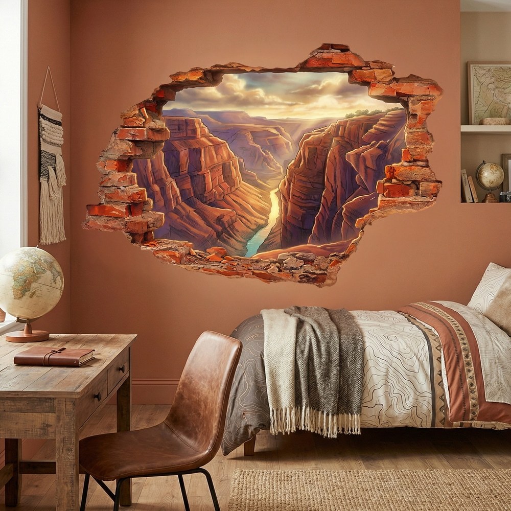 Vinilos Decorativos: Agujero de Muro Gran Cañón al Atardecer