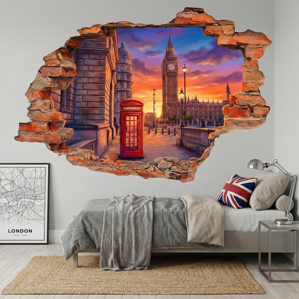 Vinilos Decorativos: Agujero de Muro Londres Big Ben
