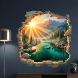 Vinilos Decorativos: Agujero de Muro Amanecer en el Lago Monta&ntilde;oso 8