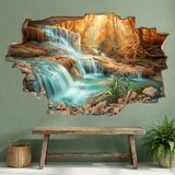 Vinilos Decorativos: Agujero de Muro Cascada en Bosque Oto&ntilde;al 4