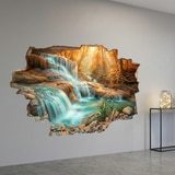 Vinilos Decorativos: Agujero de Muro Cascada en Bosque Oto&ntilde;al 11