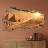 Vinilos Decorativos: Agujero de Muro Pir&aacute;mides de Egipto 6