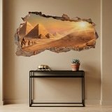 Vinilos Decorativos: Agujero de Muro Pir&aacute;mides de Egipto 11