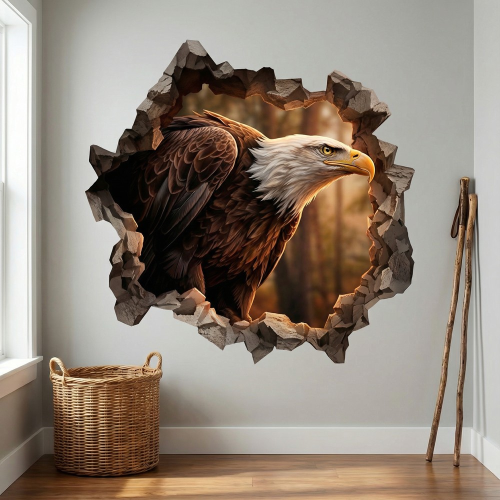 Vinilos Decorativos: Agujero de Muro &Aacute;guila Calva