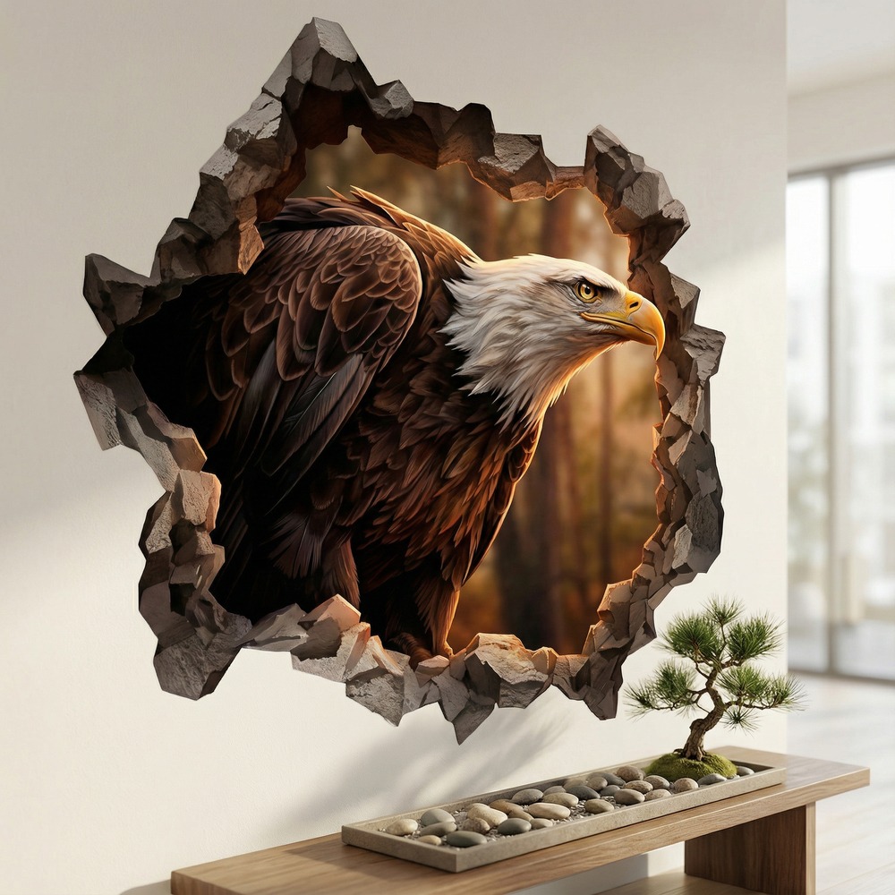 Vinilos Decorativos: Agujero de Muro &Aacute;guila Calva