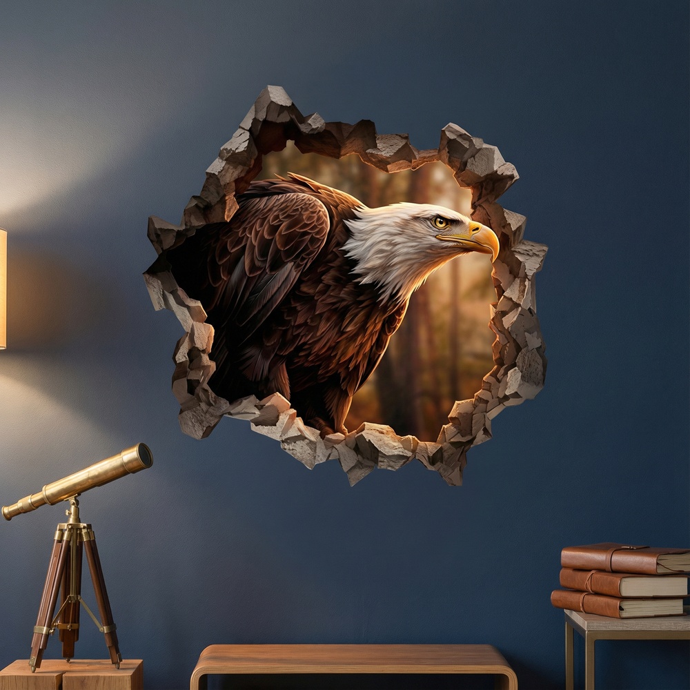 Vinilos Decorativos: Agujero de Muro &Aacute;guila Calva