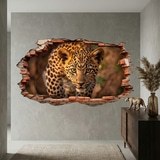 Vinilos Decorativos: Agujero de Muro Leopardo Cachorro 3