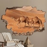 Vinilos Decorativos: Agujero de Muro Camellos en el Desierto 6