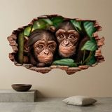 Vinilos Decorativos: Agujero de Muro Beb&eacute;s Chimpanc&eacute;s 4