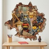 Vinilos Infantiles: Agujero de Muro H&eacute;roes Lego Ninjago 5