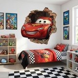 Vinilos Infantiles: Agujero de Muro Rayo McQueen Pixar Cars 7