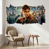 Vinilos Decorativos: Agujero de Muro Harry Potter Mundo M&aacute;gico 7