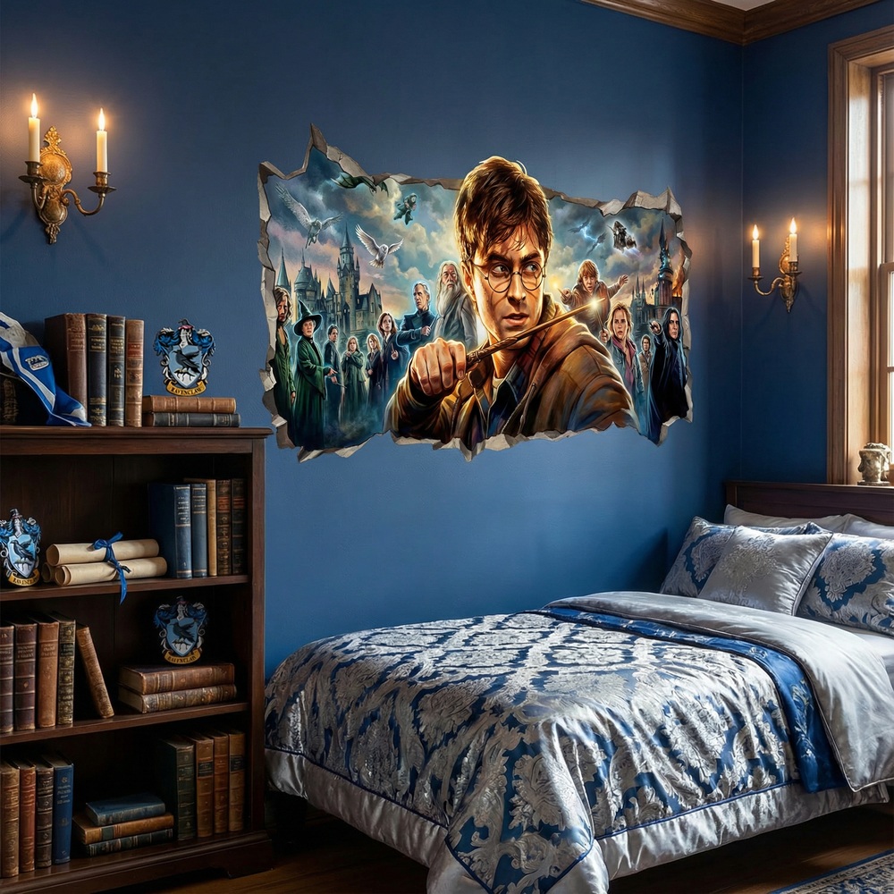 Vinilos Decorativos: Agujero de Muro Harry Potter Mundo M&aacute;gico