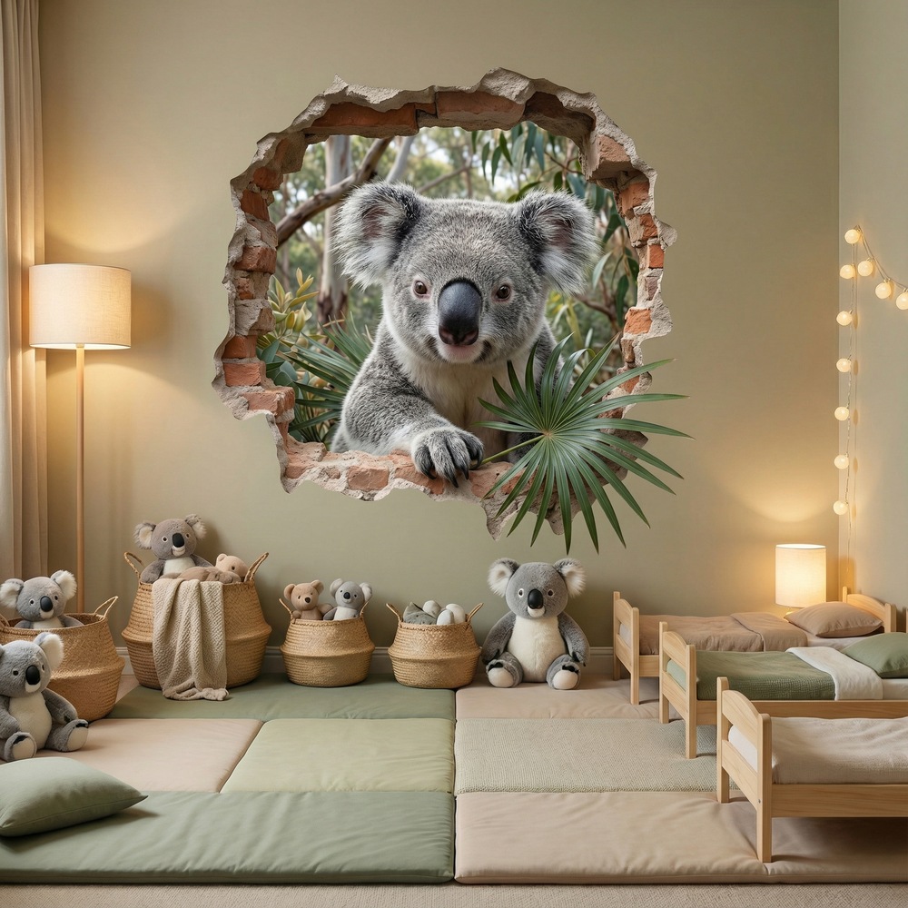 Vinilos Decorativos: Agujero de Muro Koala